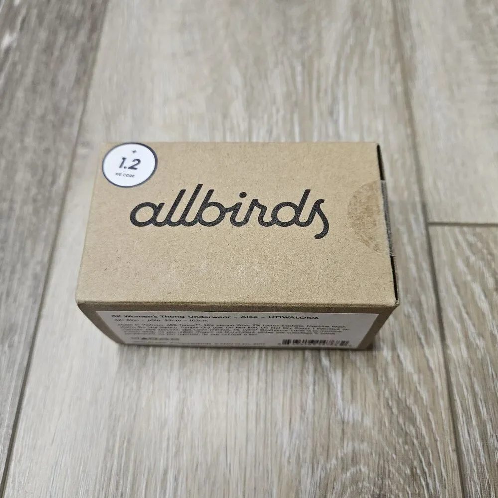 Allbirds Bundle Pair Trino Thong Aloe Briefs Underwear Nimbus Womens's 3X New